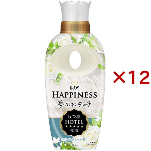 レノア ハピネス 夢ふわタッチ 柔軟剤 ホワイトティー 本体(450ml×12 