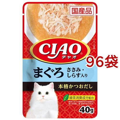 いなば チャオ パウチ まぐろ ささみ・しらす入り(40g*96袋セット)[キャットフード(ウェット)] 7,304円