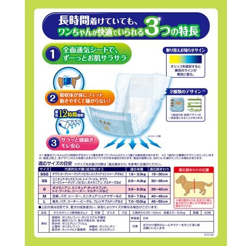 マナーウェア 男の子用おしっこオムツ Sサイズ 42枚入 4袋 ペットシーツ 犬のトイレ用品 の通販はau Pay マーケット 爽快ドラッグ