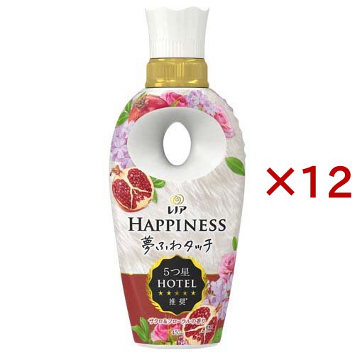 レノア ハピネス 夢ふわタッチ 柔軟剤 ザクロ＆フローラル 本体(450ml×12セット)[柔軟剤(液体)]