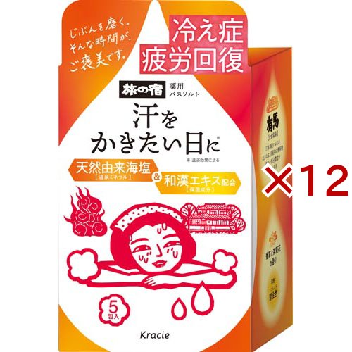 旅の宿 薬用バスソルト 発汗温浴(5包入×12セット(1包35g))[入浴剤 その他]