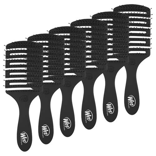 ウェットブラシ プロ フレックスドライ パドル ブラック(6本セット)[ブラシ]