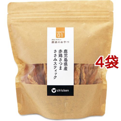 酵素のおやつ 鹿児島県産赤鶏さつまささみ スティックM(180g*4袋セット)[犬のおやつ・サプリメント]の通販は