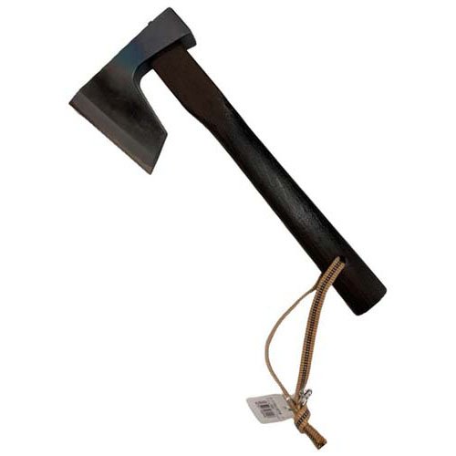 みづ乃 割込地型鉞 焼柄 皮サック 330mm 570g 010-131(1本)[剪定用品・農具]