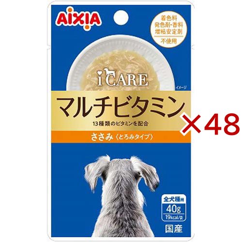 i CARE ドッグマルチビタミン ささみ とろみタイプ(12袋入×4セット(1袋40g))[ドッグフード(ウェットフード)] 6,701円
