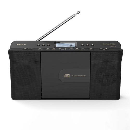 WINTECH CDクロックラジオ スリムデザイン AC電源／乾電池式 ブラック CDC-810-K(1個)[ラジオ]_2