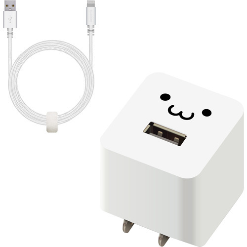 エレコム iPhone充電器 1.5m ライトニングケーブル付属 高耐久 MPA-ACL09WF(1個)[充電器・バッテリー類]