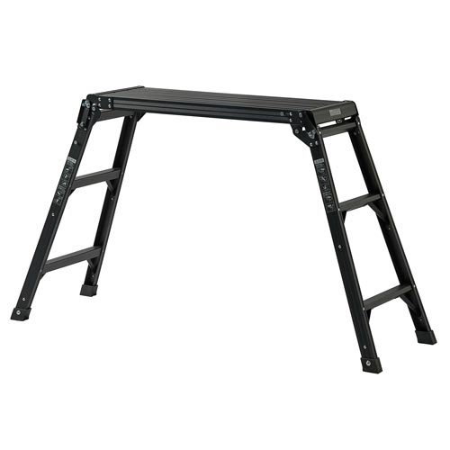 天馬 アルミ作業台 3段 軽量 ブラック(1台)[DIY その他]