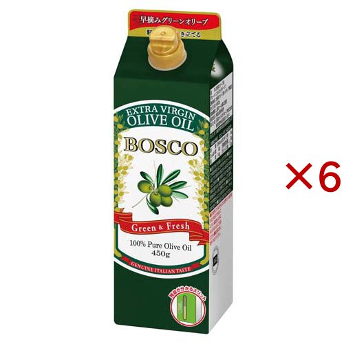 BOSCOエキストラバージンオリーブオイル(450g×6セット)[オリーブオイル