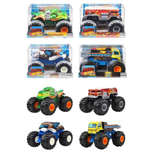 ホットウィール モンスタートラック ビッグサイズAst 1：24 BOX販売 FYJ83-987L(1セット(4台))[ベビー玩具・赤ちゃんおもちゃ その他]