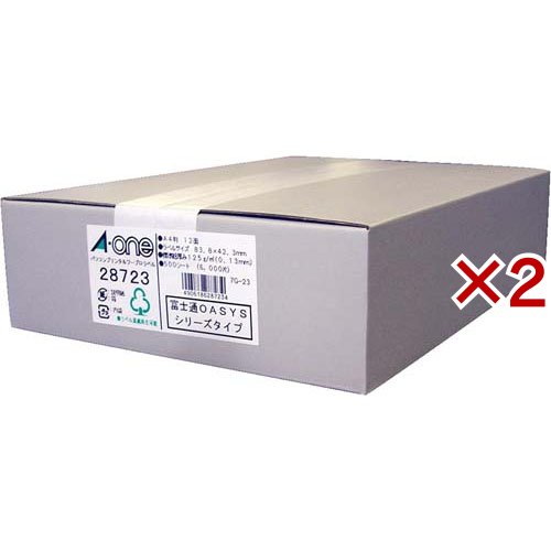 エーワン ラベルシール パソコン ワープロ 富士通 OASYS 12面 83.8×42.3mm 28723(500シート×2セット)[文房具 その他]