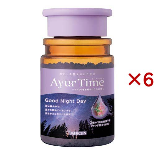 アーユルタイム グッドナイトデイ ボトル(520g×6セット)[バスソルト]