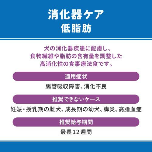 ベッツウェル 犬用食事療法食 消化器ケア 低脂肪(1kg×6セット)[犬用特別療法食]_2