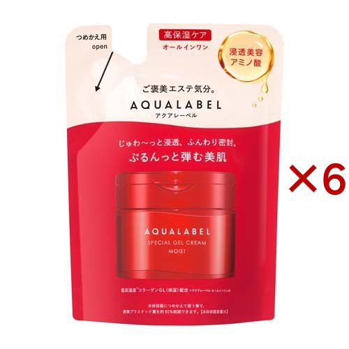 アクアレーベル スペシャルジェルクリーム EX モイスト つめかえ用(81g×6セット)[オールインワン美容液]