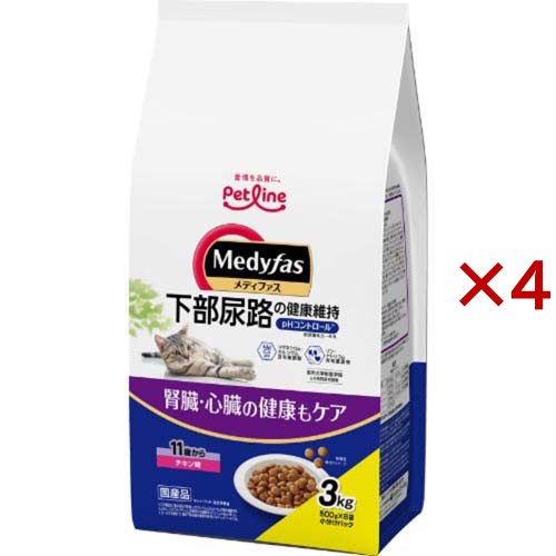 メディファス 11歳から チキン味(6袋入×4セット(1袋500g))[キャットフード(ドライフード)]