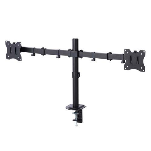 エレコム モニターアーム デュアル 2画面 17-32インチ 耐荷重9kg ブラック(1セット)[情報家電　その他]