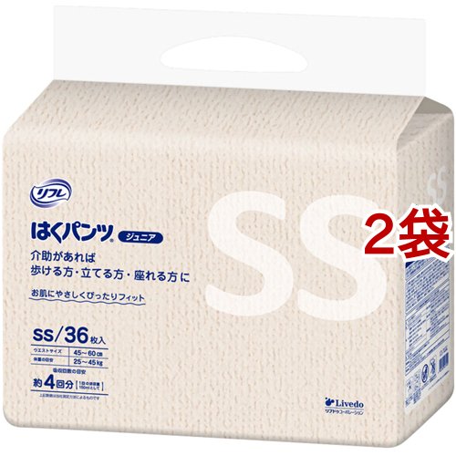 はくパンツジュニア　SS　36枚入り5袋　リフレ 楽天市場】リフレ はくパンツ ジュニア SSサイズ【リブドゥ】(36