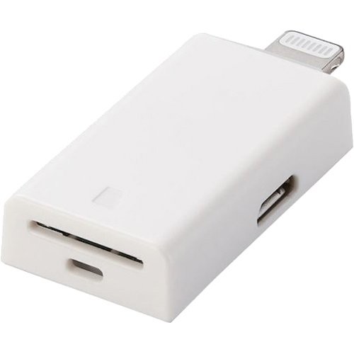 エレコム Lightningカードリーダー マイクロSD iPhone ホワイト MR-LD102WH(1個)[情報家電　その他]の通販は