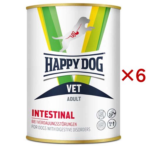 ハッピードッグ VET インテスティナル(消化器ケア) ウェット缶 療法食(400g×6セット)[犬用特別療法食]