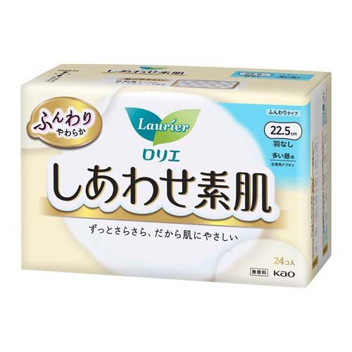 ロリエ しあわせ素肌 多い昼用 羽なし(24個入)[ナプキン 普通〜多い日