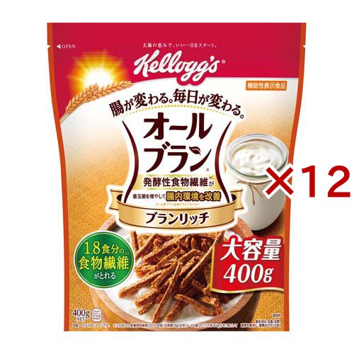 ケロッグ オールブラン ブランリッチ 大容量(400g×12セット)[シリアル]