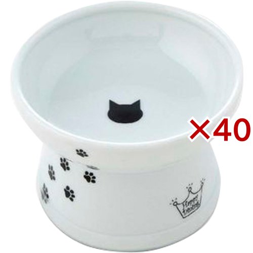 猫壱 ハッピーダイニング 脚付フードボウル 猫柄 シリコン付き(40セット)[ペットの雑貨・ケアグッズ]