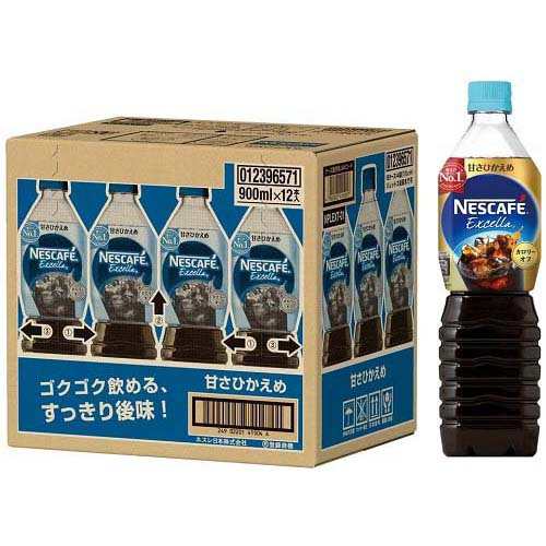 ネスカフェ エクセラ ボトルコーヒー 甘さひかえめ(900ml*12本入