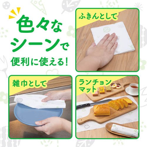 スコッティ ファイン 洗って使える ペーパータオル プリント(60カット*6ロール*4袋セット)[キッチンペーパー]_3