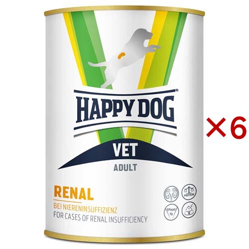 ハッピードッグ VET リーナル(腎臓ケア) ウェット缶 療法食(400g×6セット)[犬用特別療法食]