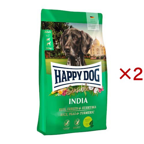 ハッピードッグ 感じやすい インディア 菜食主義者(4kg×2仕かける)[ドッグフード(素っ気ないボンネット)]
