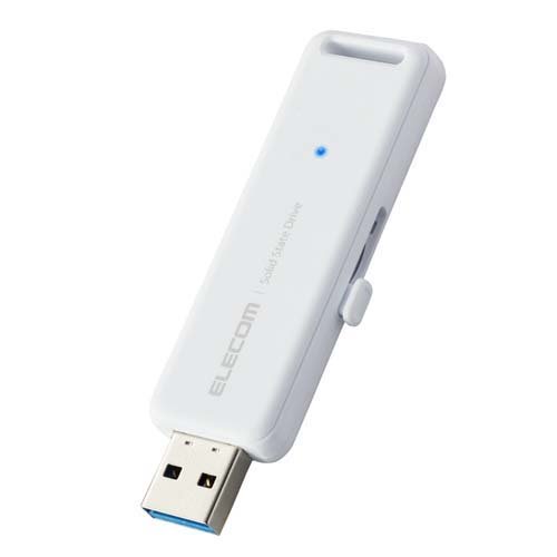 エレコム SSD 外付け 500GB USB3.2 Gen2 スライド式 ノック式 高速 耐