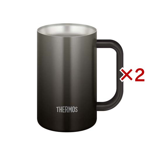 サーモス 真空断熱ジョッキ 600ml ブラック JDK-601C BK(2セット)[食器・カトラリー その他]の通販は 6,289円