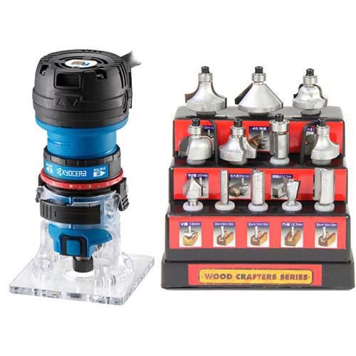 トリマー MTR-42 628618A＋ウッドクラフター 超硬ルータービット TRB-12S(1セット)[工具]の通販は