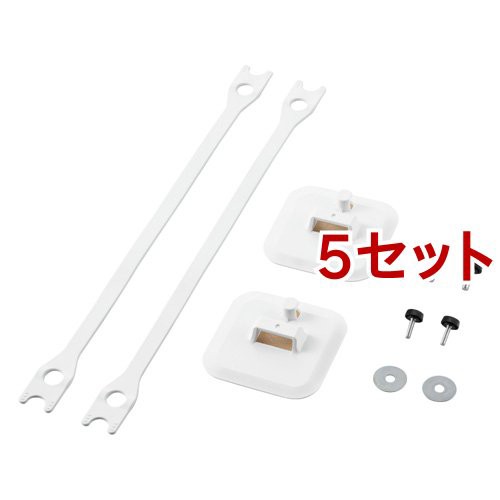 エレコム 耐震ゴムベルト テレビ用 震度7対応 ホワイト(5セット)[生活用品 その他]の通販は