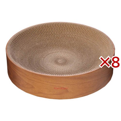 ガリガリディッシュ ライト ブラウンウッド(8セット)[猫のおもちゃ・しつけ]