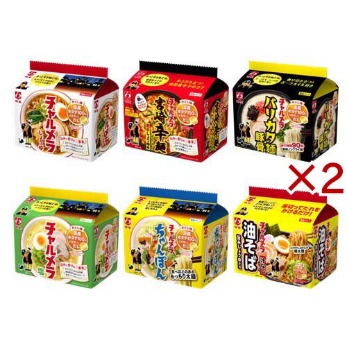明星 チャルメラ袋麺 6種詰め合わせ レジャーシート付(2セット)[インスタント食品 その他]