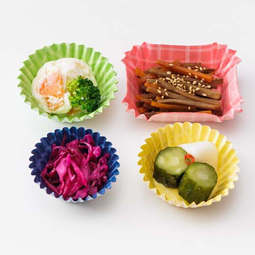 東洋アルミ おべんとうカップチェック柄 スクエア 4色(40枚入×150セット)[食器・カトラリー その他]_3