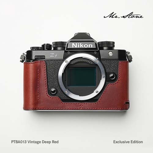 Nikon Z f専用 本革ボディケース ヴィンテージ ディープレッド PTBA013(1個)[映像関連　その他]_3