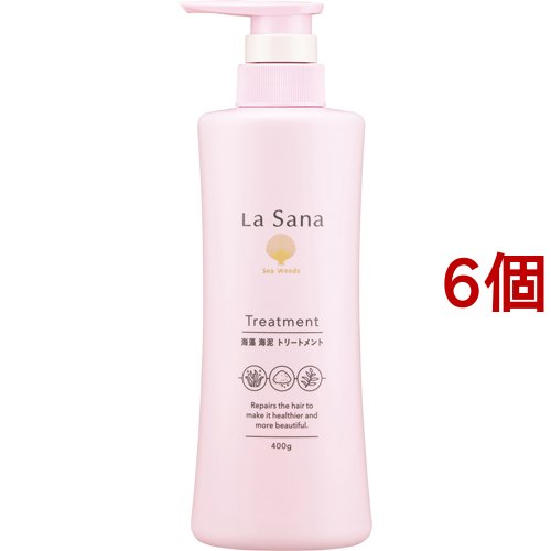 ラサーナ 海藻 海泥 トリートメント ポンプ(400g*6個セット)[トリートメント・ヘアケア その他]