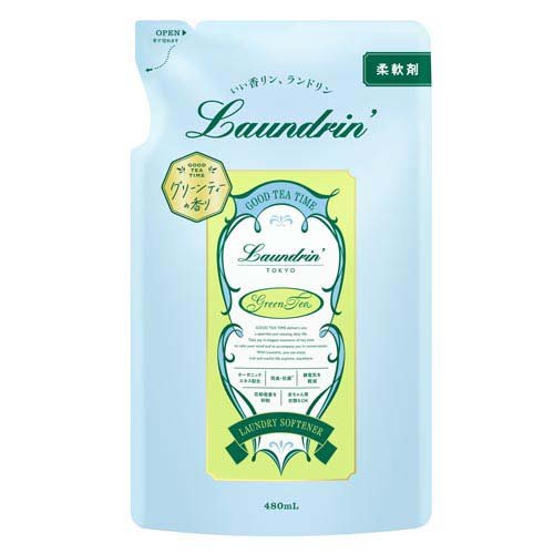 ランドリン 柔軟剤 グリーンティーの香り 詰め替え(480ml)[柔軟剤(液体)]