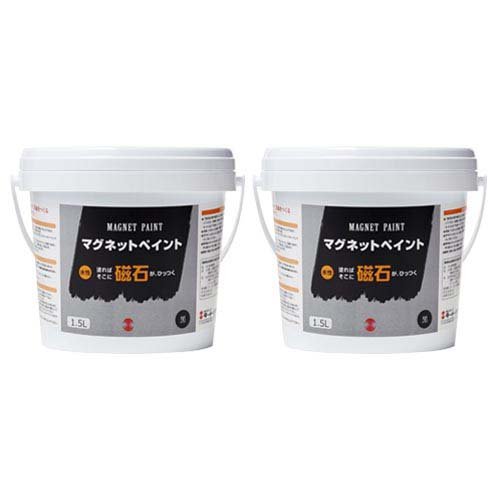 ターナー マグネットペイント 水性 黒 MG015031(1.5L*2個セット)[塗料]