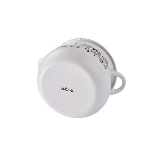 Plune. ホーロー 両手鍋 16cm モノトーンドッグ PCR-804(1個)[鍋]の通販は