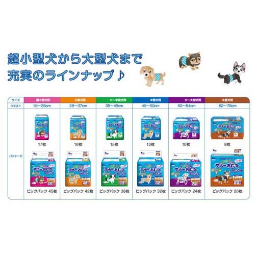 P・ワン 男の子のためのマナーおむつ おしっこ用 ビッグパック 小〜中型犬( 38枚入×6個セット)[ペットシーツ・犬のトイレ用品]_2