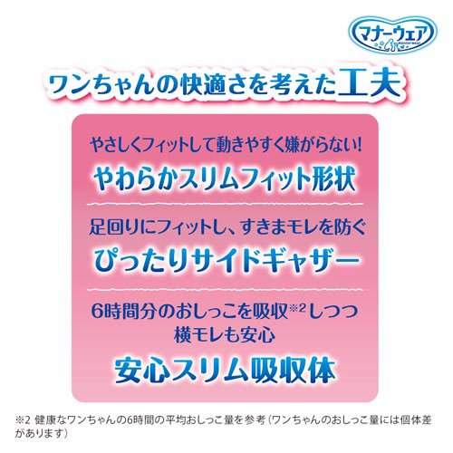 マナーウェア女の子用SSSモーヴピンクドット・ピンクチェック(42枚入*8袋)[ペットシーツ・犬のトイレ用品]_4