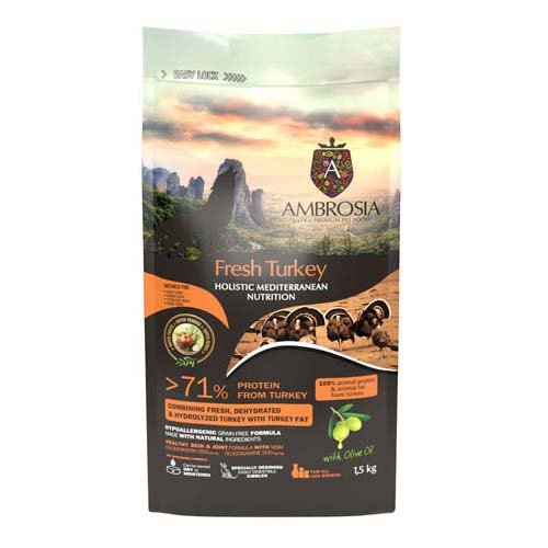 アンブロシア HMN ターキー 犬用(1.5kg)[ドッグフード(ドライフード)]の通販は 4,959円