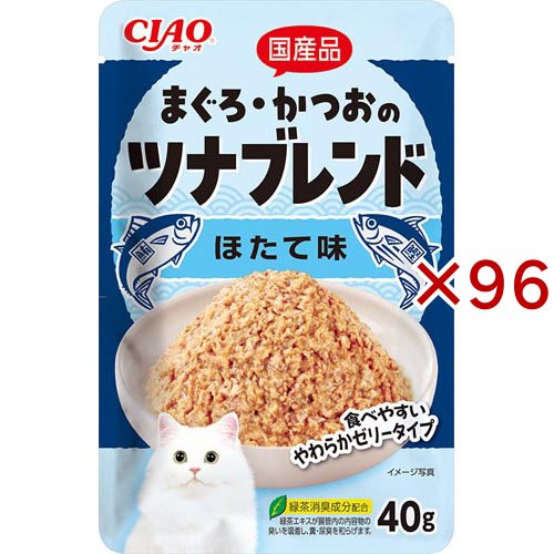 チャオ まぐろ・かつおのツナブレンド ほたて味(40g×96セット)[キャットフード(ウェット)]