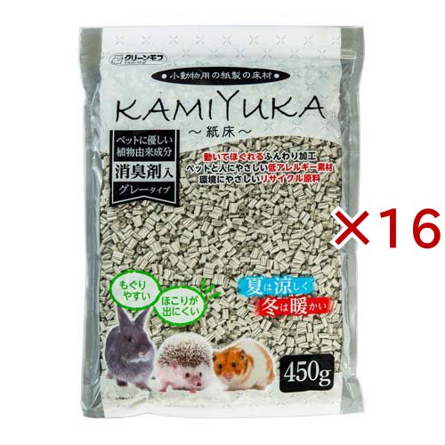 クリーンモフ 小動物用床材KAMIYUKA〜紙床〜 消臭剤入り(450g×16セット)[小動物雑貨・ケアグッズ] 7,189円