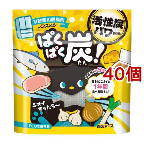 ノンスメル ぱくぱく炭 冷蔵庫用(25g*40個セット)[消臭剤・芳香剤 その他]