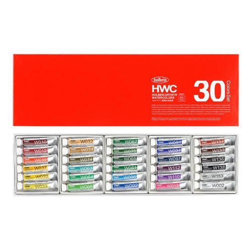 ホルベイン 透明水彩絵具 2号 30色セット W407 3407(1個)[画材・製図用品]