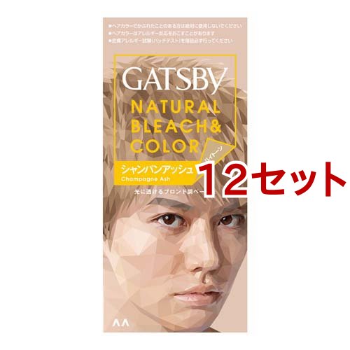 ギャツビー ナチュラルブリーチカラー シャンパンアッシュ(12セット)[男性用ヘアカラー]の通販は 7,700円